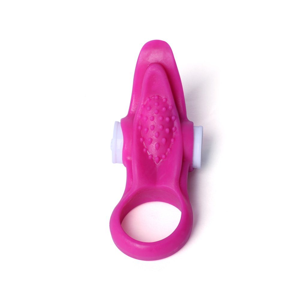 Vibro-Penisring 2-tlg. und Frauen, Männer NEZEND Penisring Packung PVC, Rot mit zungenförmigen Klitorisreizer für