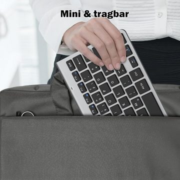 PINKCAT Tastatur- und Maus-Set, QWERTZ Layout Kabellose, Tragbar, Ergonomisch für produktive Arbeit