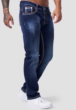 Code47 Regular-fit-Jeans Herren Jeans Hose Slim Fit Männer Regular Fit Denim Designerjeans