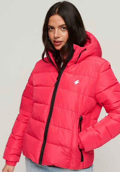 Superdry Steppjacke HOODED SPIRIT SPORTS PUFFER aus wasserabweisendem Material