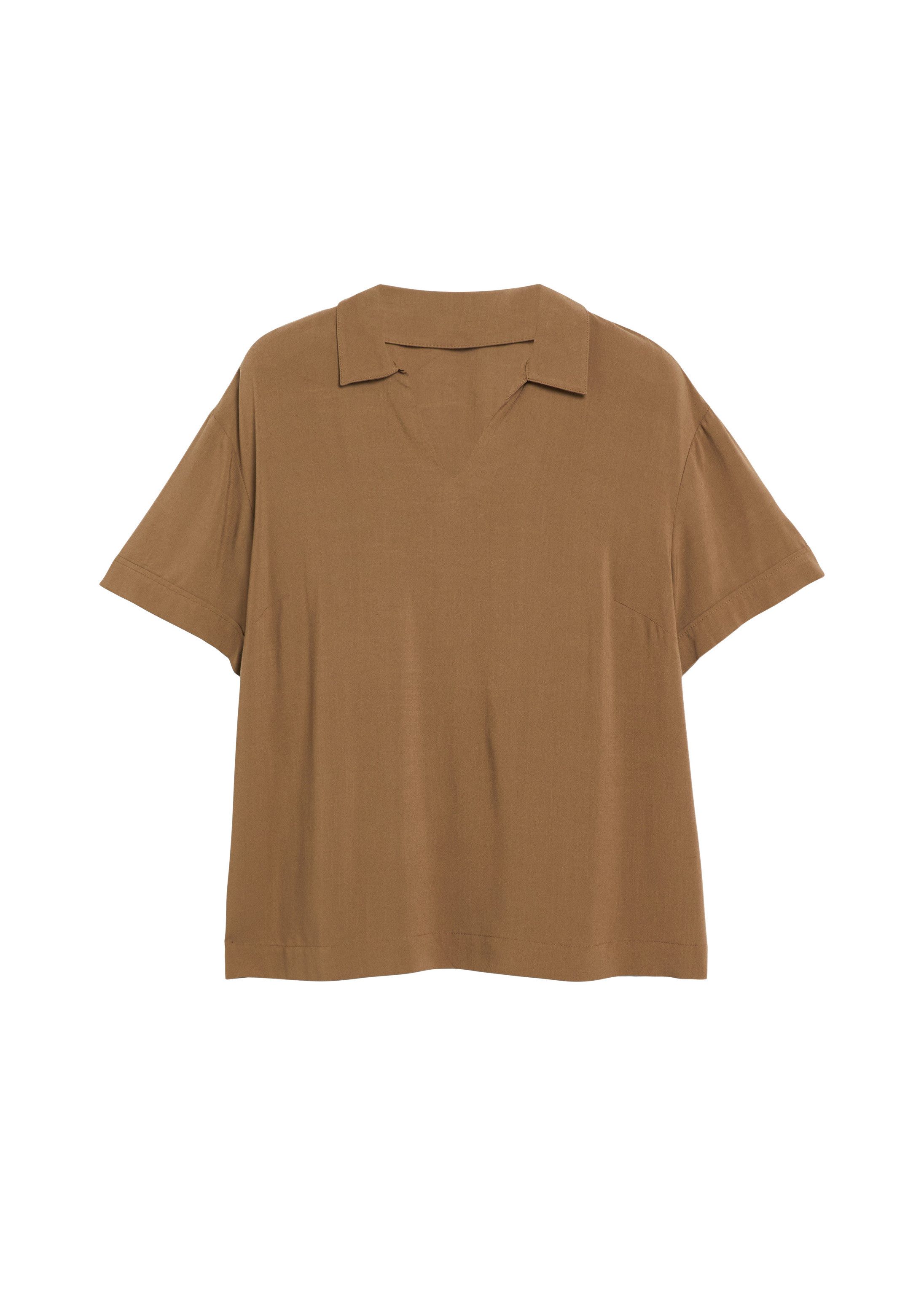 s.Oliver Kurzarmbluse Bluse Viskosebluse mit überschnittenen Schultern