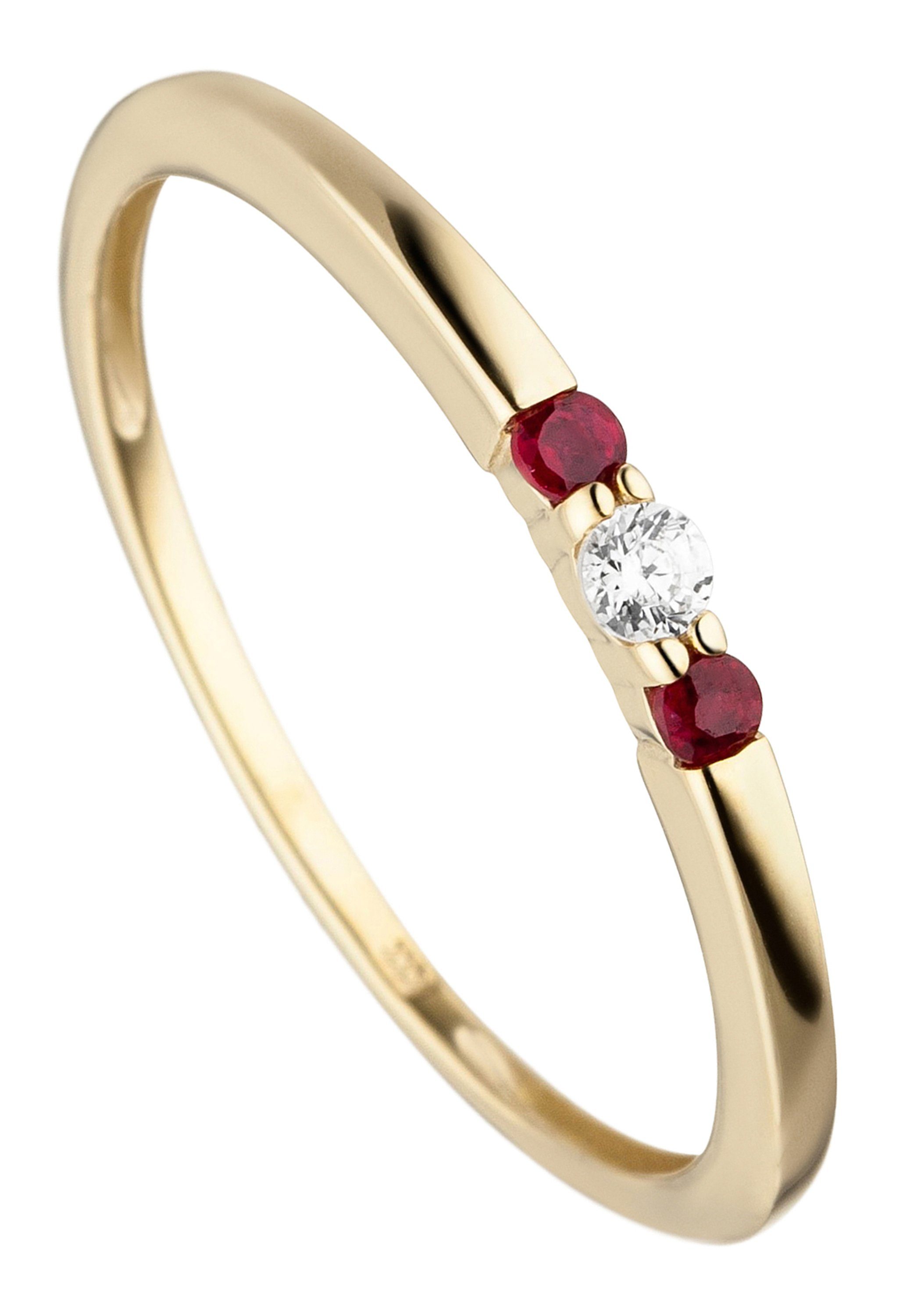 JOBO Fingerring Ring mit Rubin und günstig online kaufen