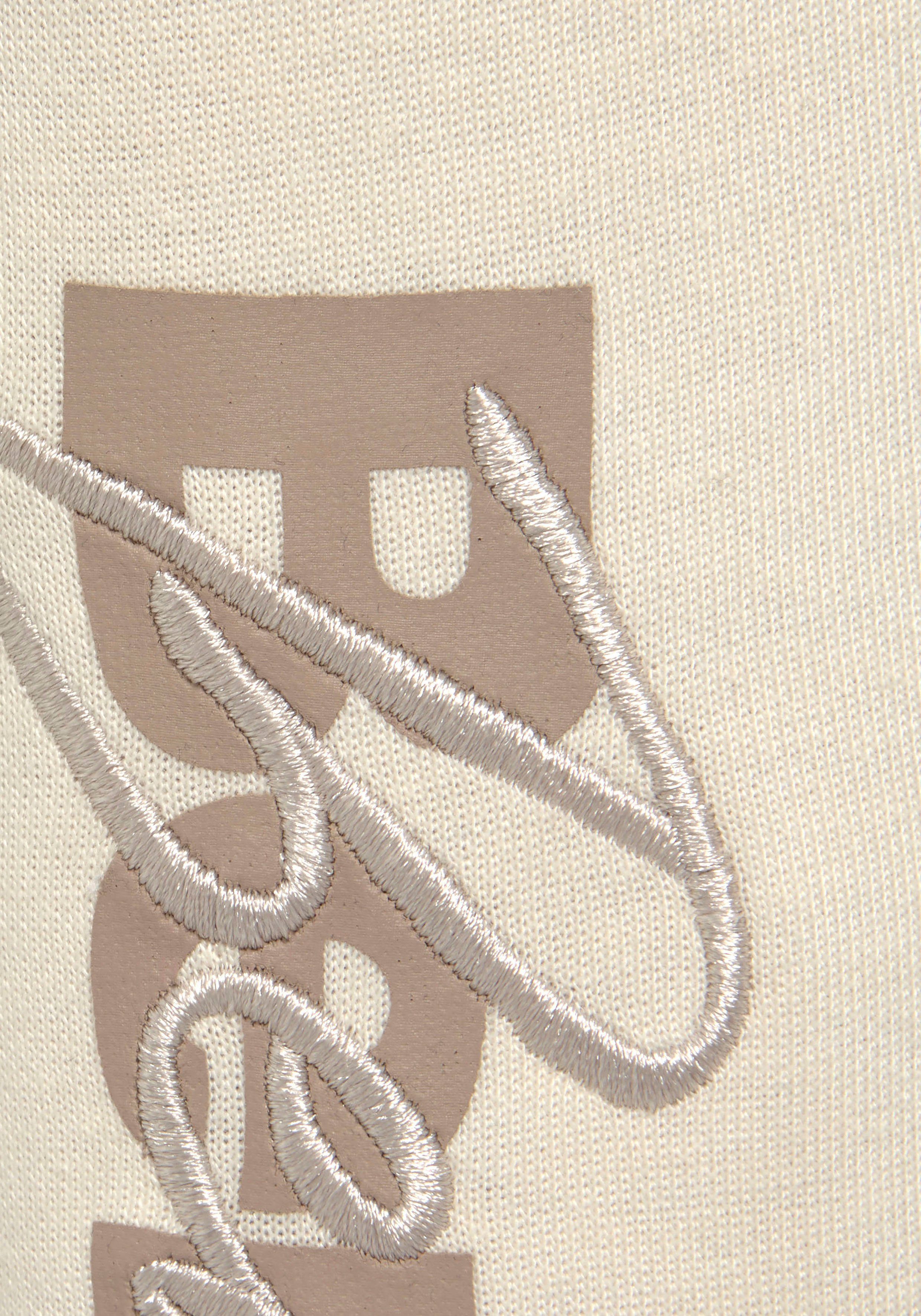 Logodruck und Sweatpants Bench. ecru Loungewear Stickerei, mit Loungeanzug