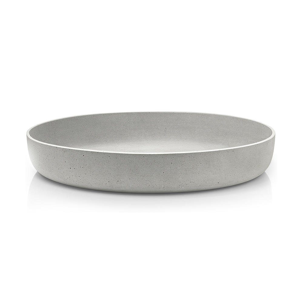 blomus Dekoschale Moon Dekoschale, Mittel, Deko Servier Tablett, Polystone, Beton, Ø (Kein Set)