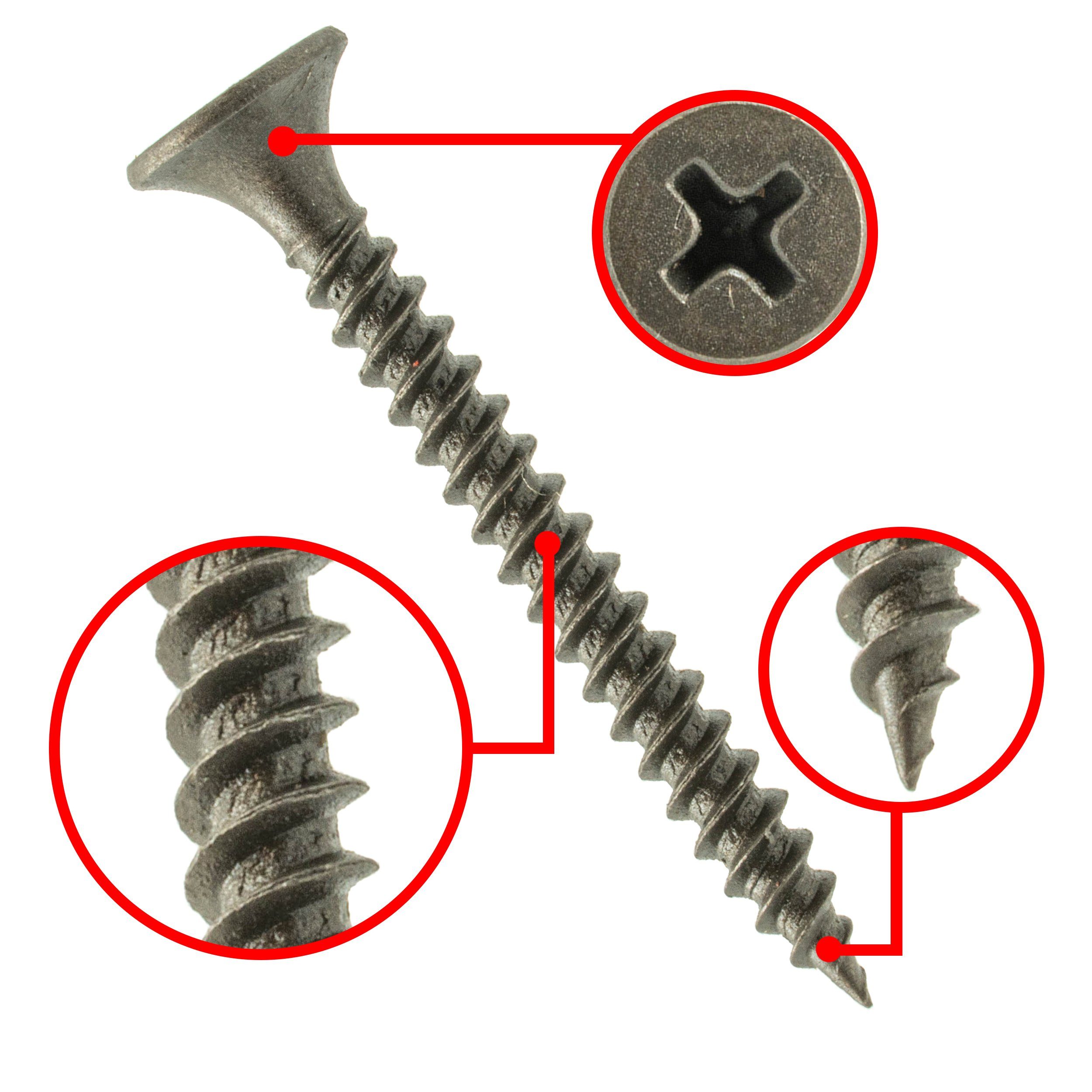 Klimas Schraube Schnellbauschraube feingewinde, (500 St)