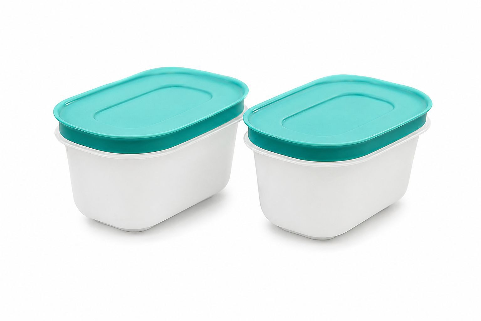 TUPPERWARE Frischhaltedose Gefrier-Behälter Eiskristall 170 ml (2) minze-weiß