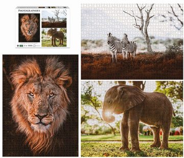 Carletto Puzzle AMBASSADOR - Wildtiere Afrika 3x1000 Teile (Donal Boyd), 1000 Puzzleteile