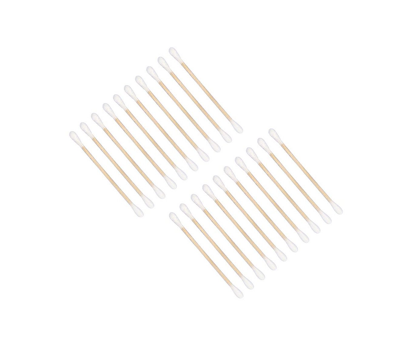 DocMed Wattestäbchen Wattestäbchen Holz, 7 cm lang, Ø 2,2 mm, Wattekopf Ø 4 mm (100 Stck), Zuverlässige Qualität, 100-St., Hautfreundlich und frei von chemischen Zusätzen
