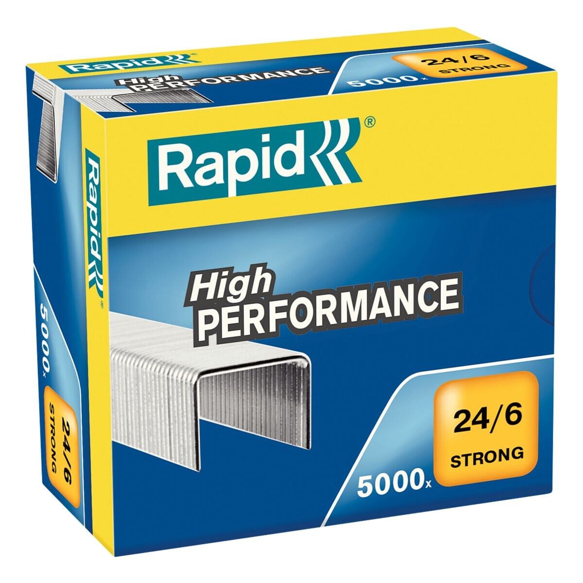 Rapid Heftklammer 24/6 strong, 5.000 Stück/Pack, Heftleistung 30 Blatt
