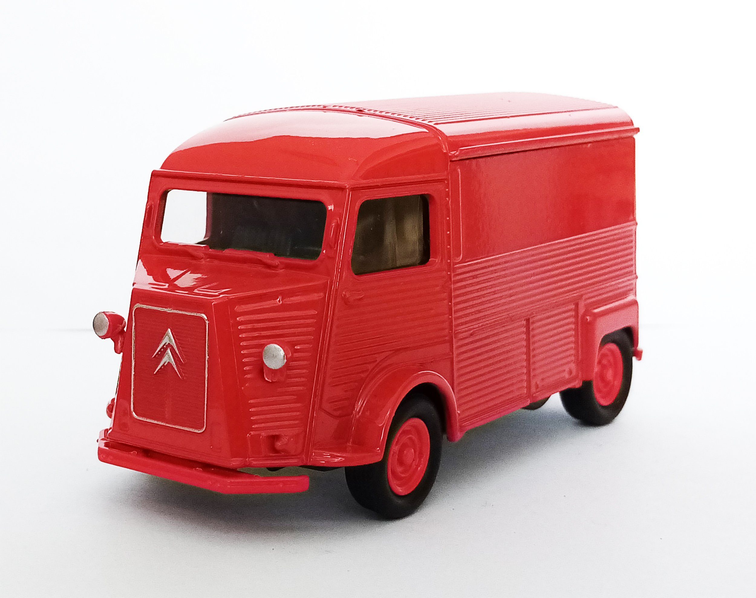 Welly Modellbus CITROEN TYPE H Modellbus 10cm aus Metall mit Rüchzug 62 (Rot), Modellauto Modell Bus Auto Spielzeugauto Spielzeug Geschenk