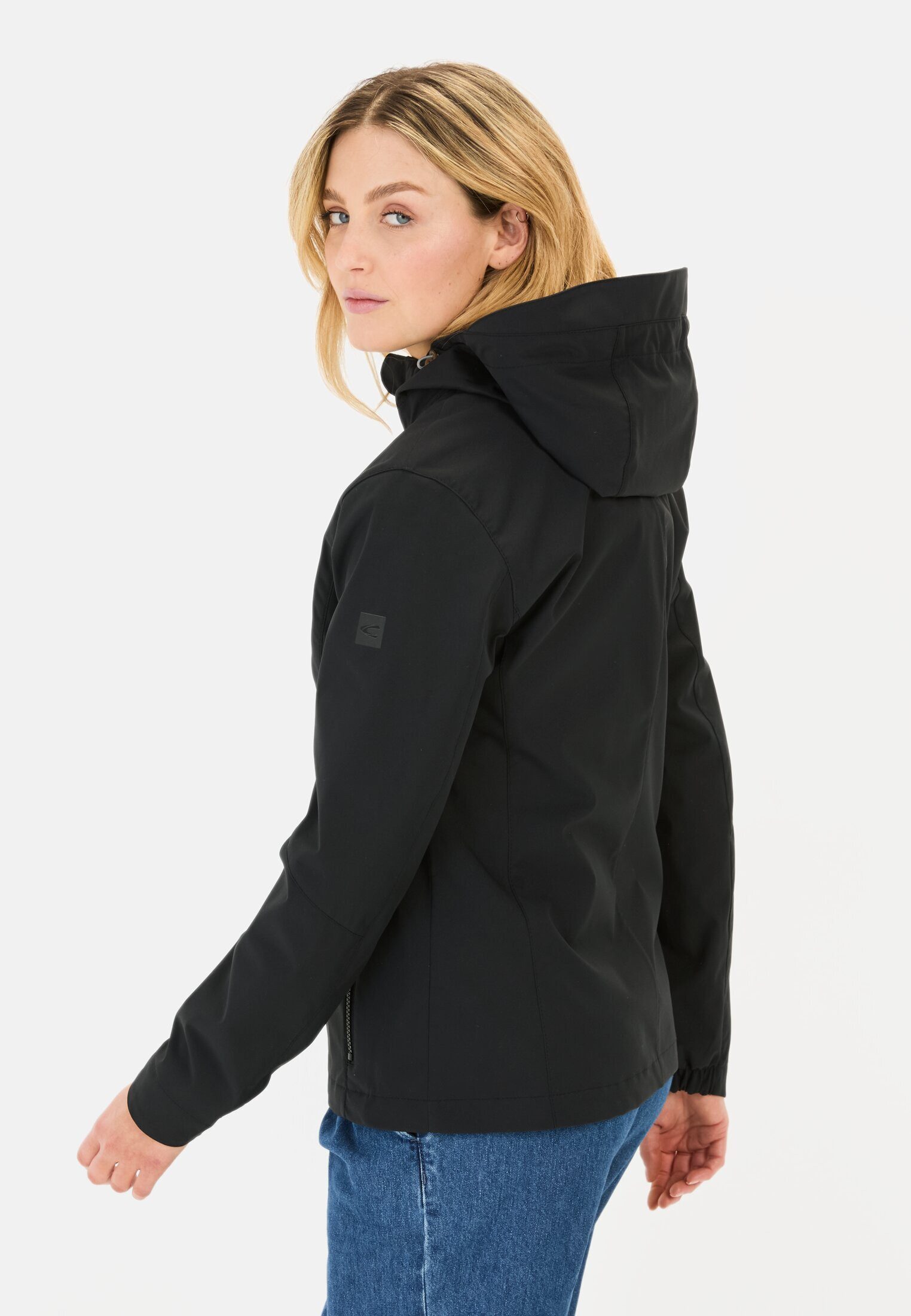 camel active Softshelljacke aus recyceltem Polyester Langarm Kapuze Kontras günstig online kaufen