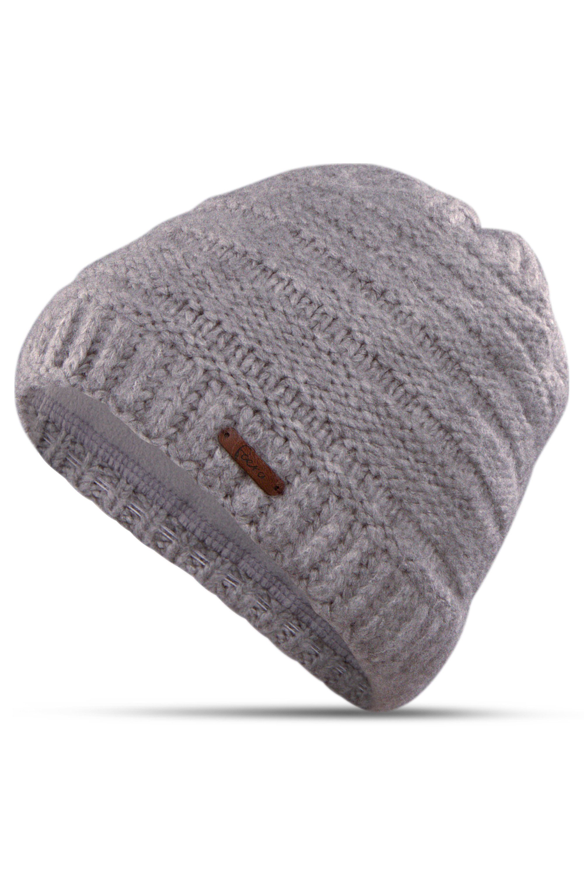 Strickmütze gefütterte Beanie Wintermütze M219