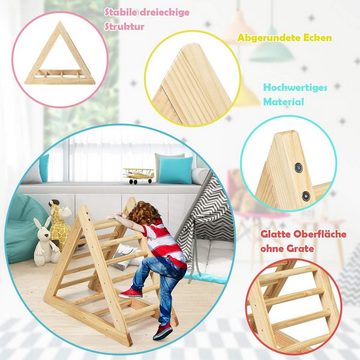 KOMFOTTEU Klettergerüst Kletterdreieck, aus Holz, für Kleinkinder