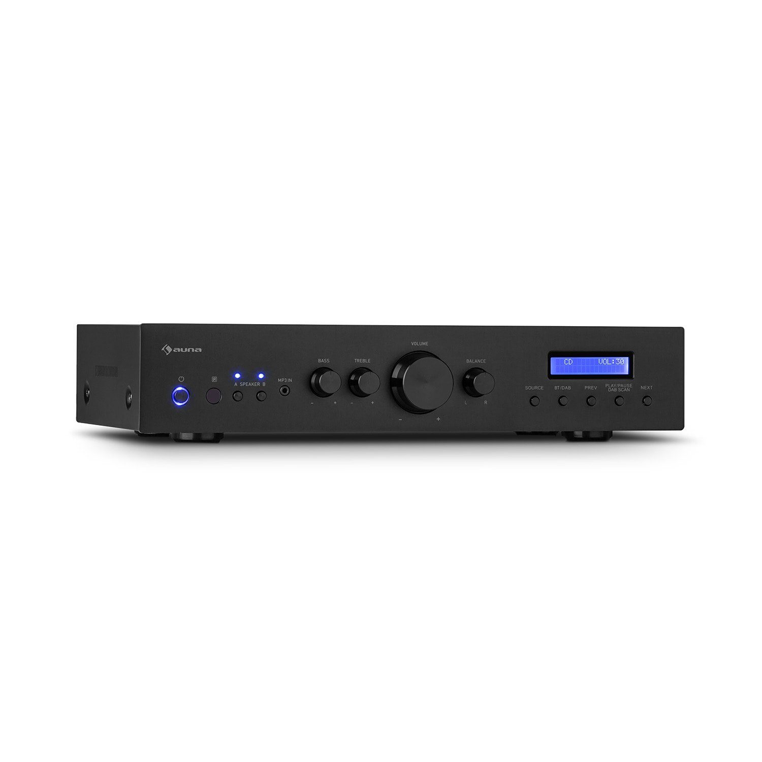 Auna Kanäle: Audioverstärker Verstärker 400 Stereo Amplifier Audio Schwarz HiFi (Anzahl AMP-CD608 4-Kanal, W, DAB DAB+ Radio) Bluetooth Digital