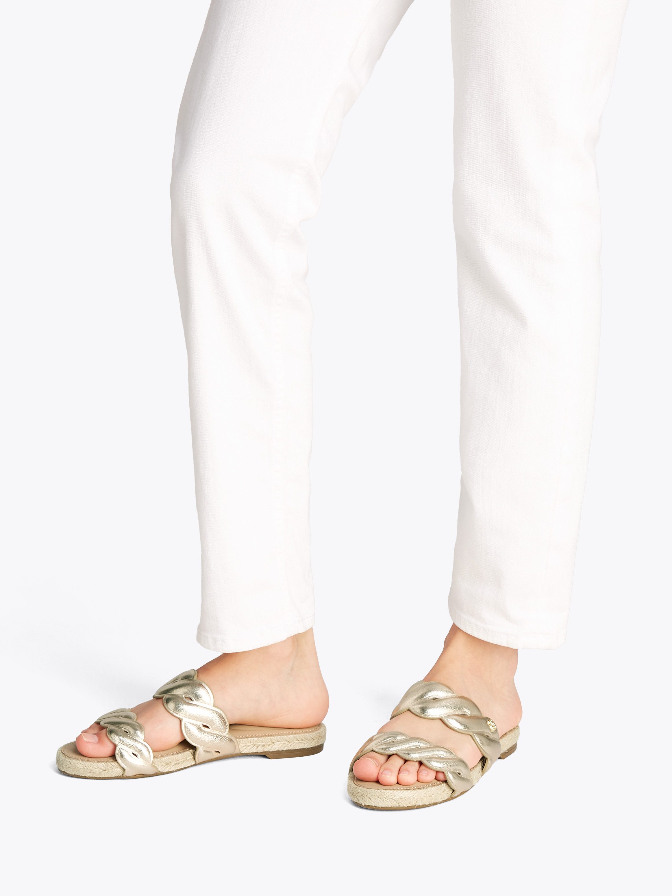 Tommy Hilfiger METALLIC ROPE ESPADRILLE MULE Pantolette, Plateau, Sommersch günstig online kaufen