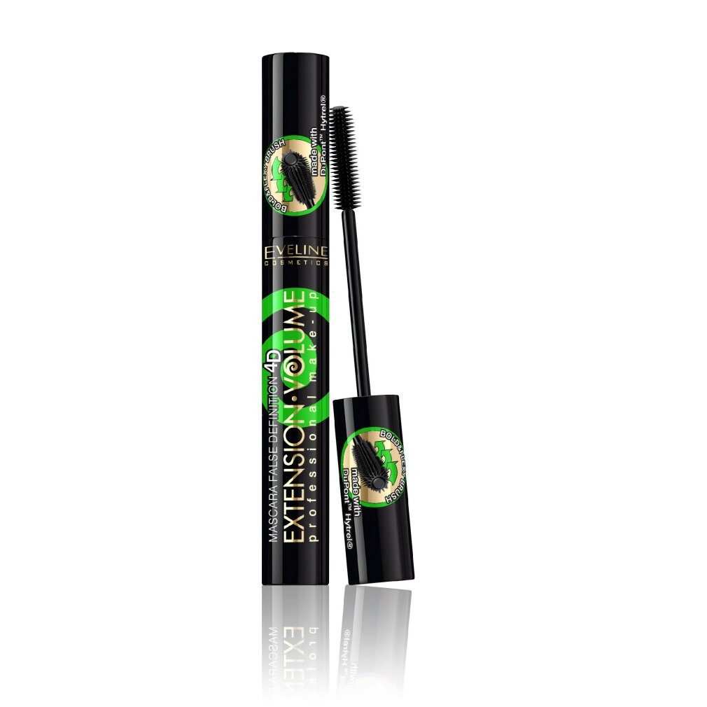 Eveline Cosmetics Mascara EVELINE Extension 4D Extreme Curl Mascara Wimpernzange Schwarz 10ml