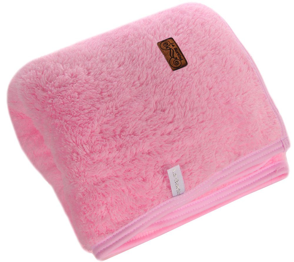 Babydecke Baby Fleece-Decke flauschige Kinderwagendecke Kuscheldecke in Rosa