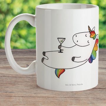 Mr. & Mrs. Panda Kinderbecher Einhorn Cocktail - Weiß - Geschenk, Party, Sekt, Kindergarten Tasse, Kunststoff, Kindergeschichten Motive