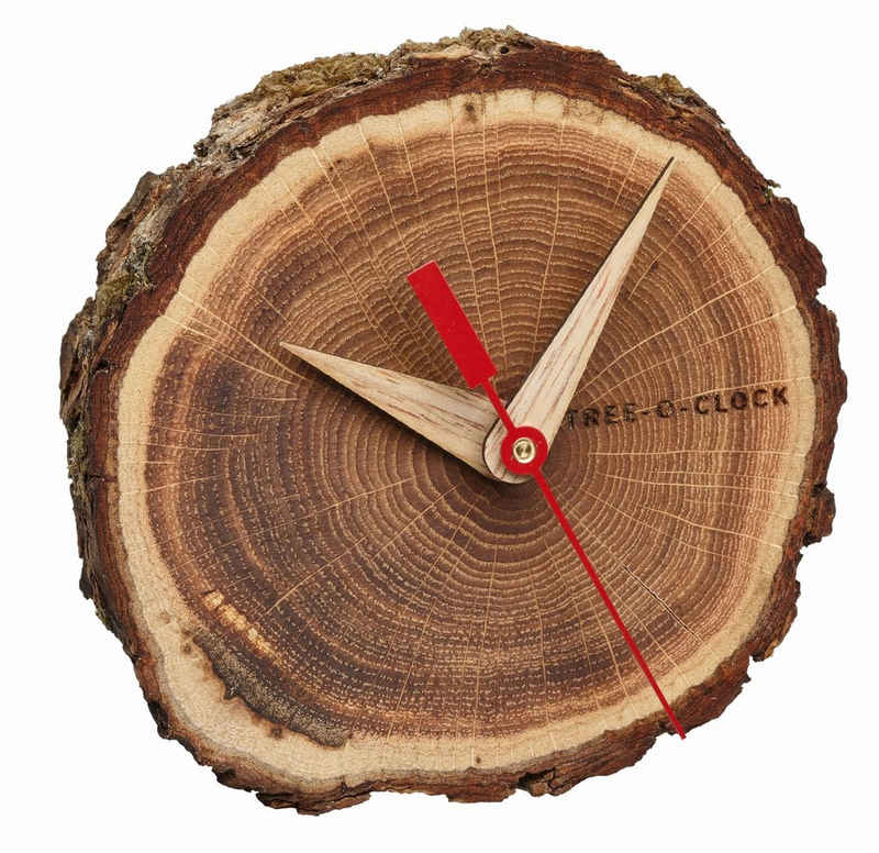 TFA Dostmann Tischuhr Analog aus Eichenholz TREE-O-CLOCK TFA 60.1028