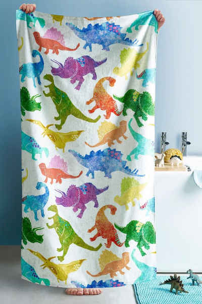 Next Handtücher Handtuch mit Dino-Motiven, Leuchtende Farben, (1-St)