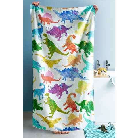 Next Handtücher Handtuch mit Dino-Motiven, Leuchtende Farben, (1-St)