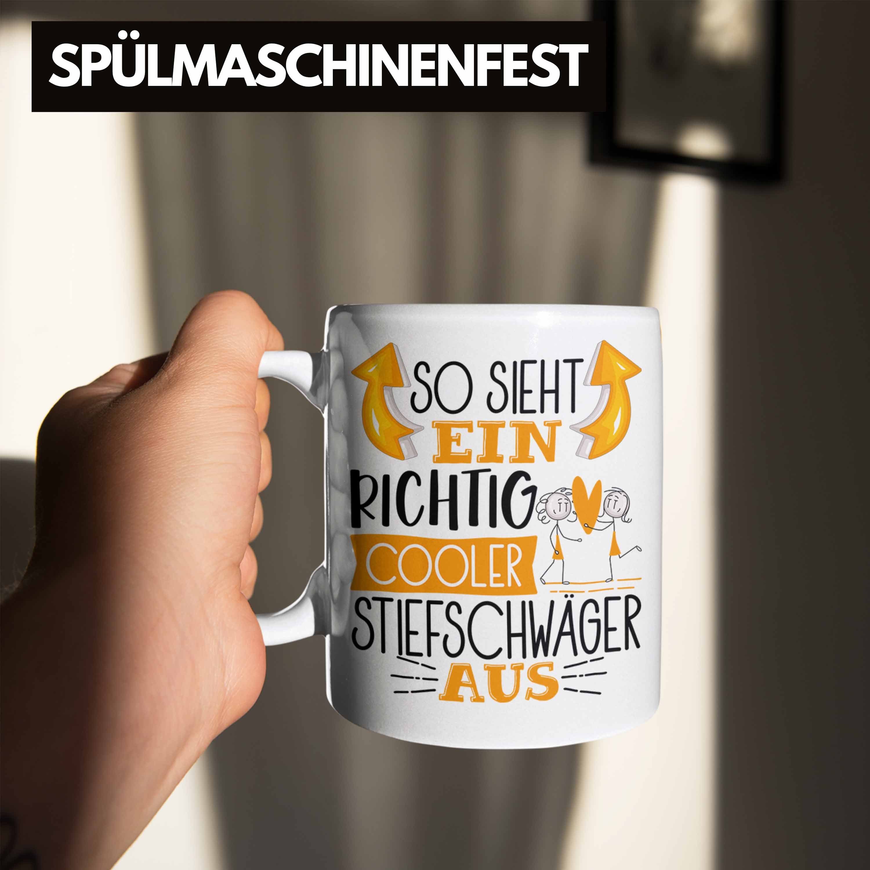 Trendation Tasse So Sieht Lustiger Cooler Aus Richtig Stiefschwäger Tasse Ein Weiss Geschenk