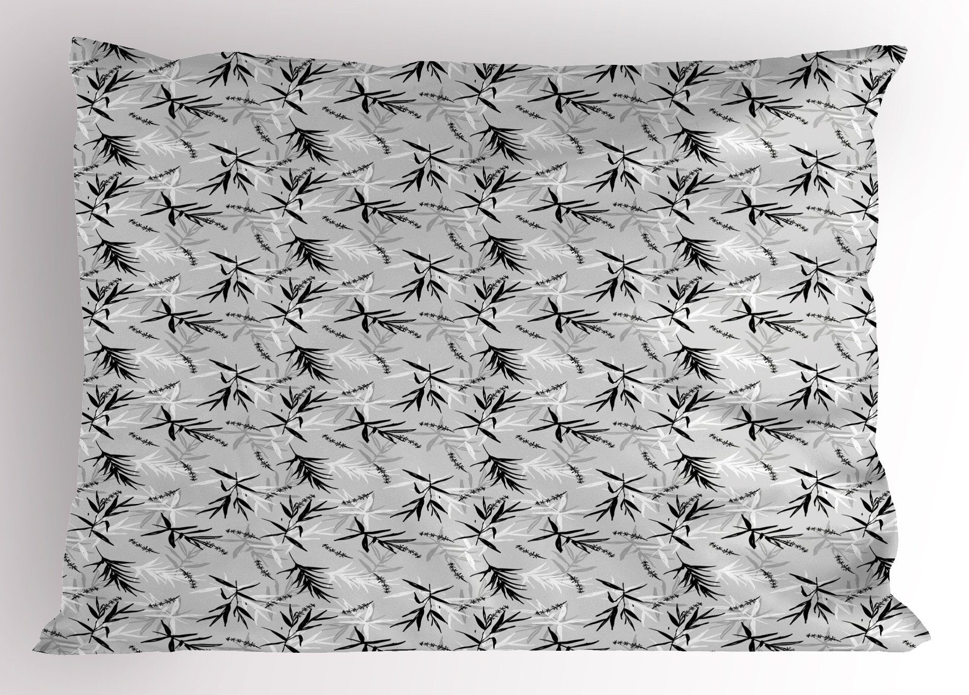 Kissenbezüge Dekorativer Standard King Size Gedruckter Kissenbezug, Abakuhaus (1 Stück), Blumen Bambus-Blätter-Muster