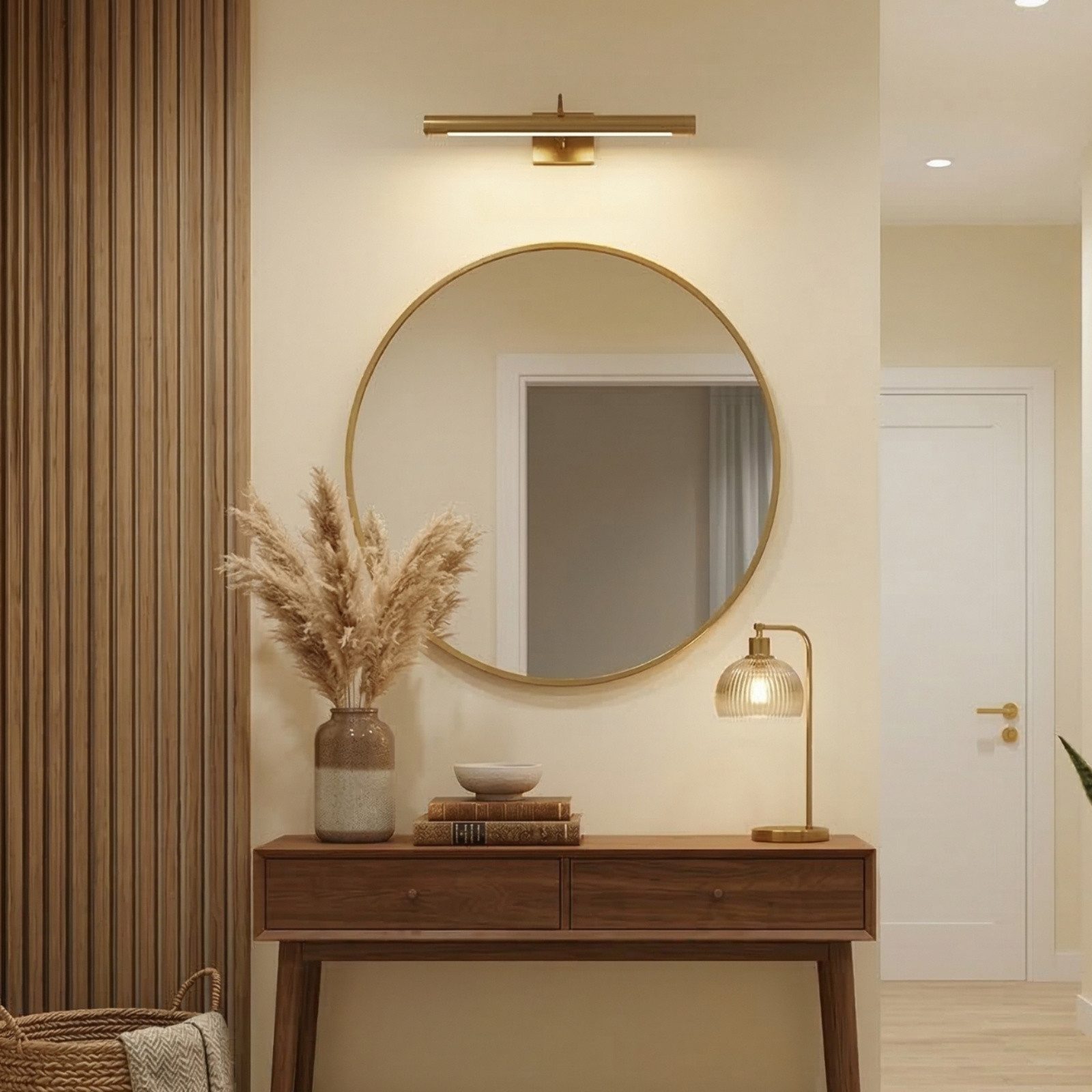 EDAXO Wandspiegel Rundes Wandspiegel MIRA, Ø 80 cm, Große Spiegelfläche