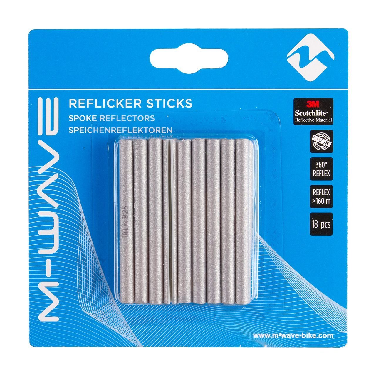 Fahrradreflektor 18x Reflexspeichenstäbchen 360 Sichtbarkeit gemäß STVZO Set