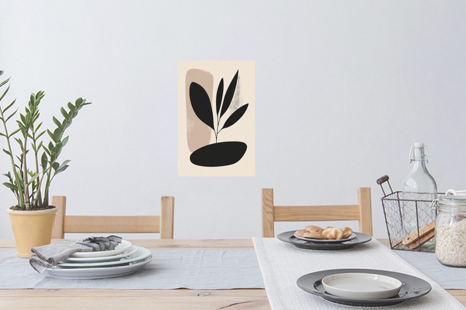MuchoWow Wandsticker Pflanze - Beige - günstig online kaufen