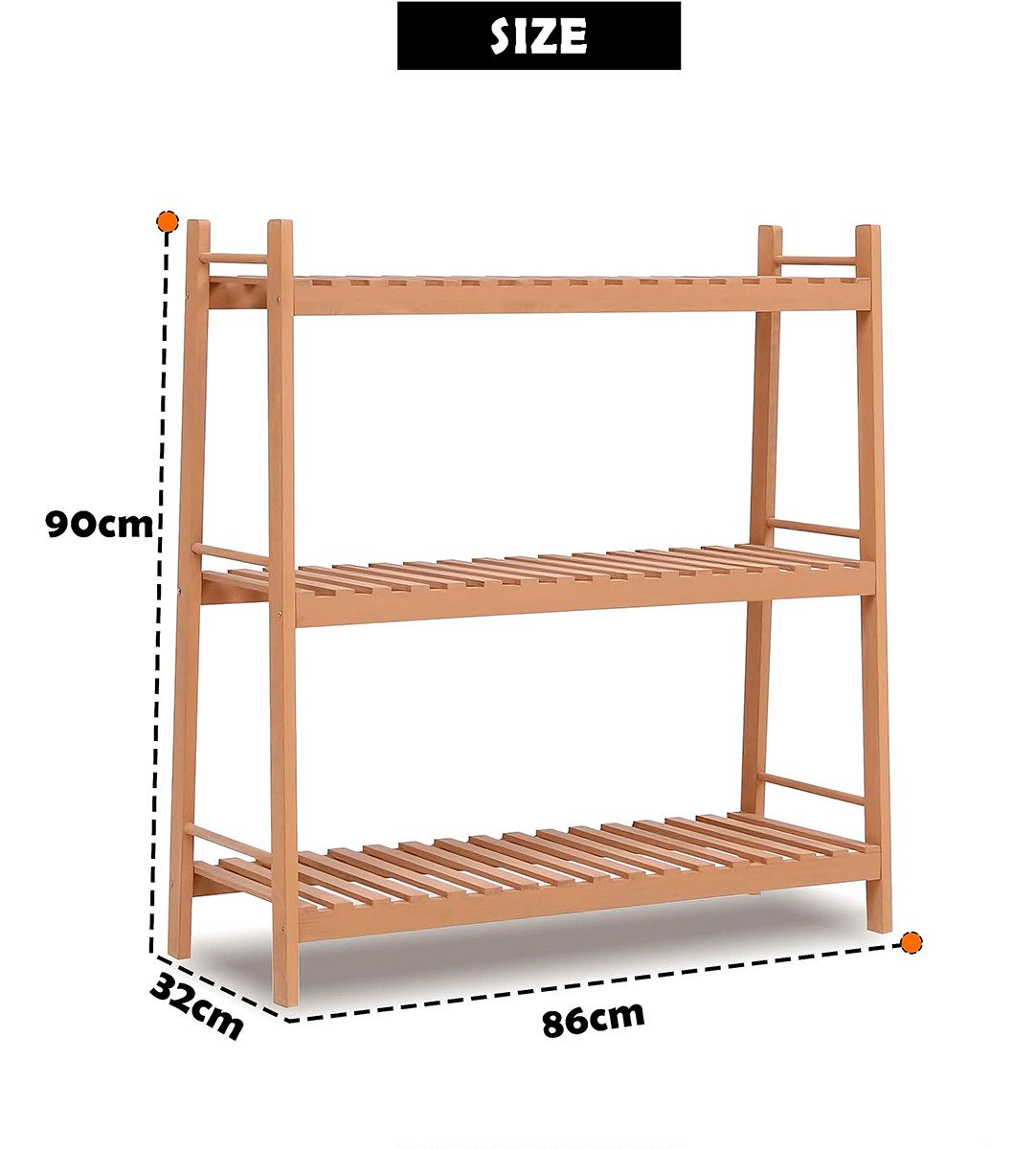 Thumbnail - Happy Home Spalier Pflanzenregal Holz, 3-stufiges Blumenregal für Indoor und Outdoor