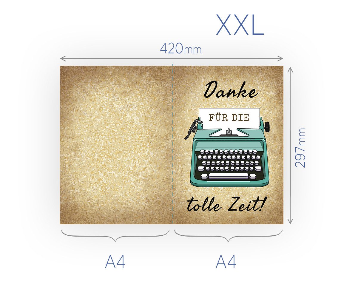 JUNAPACK Abschiedskarte mit Umschlag XXL A4 lustige Klappkarte Jobwechsel Kündigung Kollegen, Made in Germany: Hochwertige Produktion mit bester Verarbeitung.