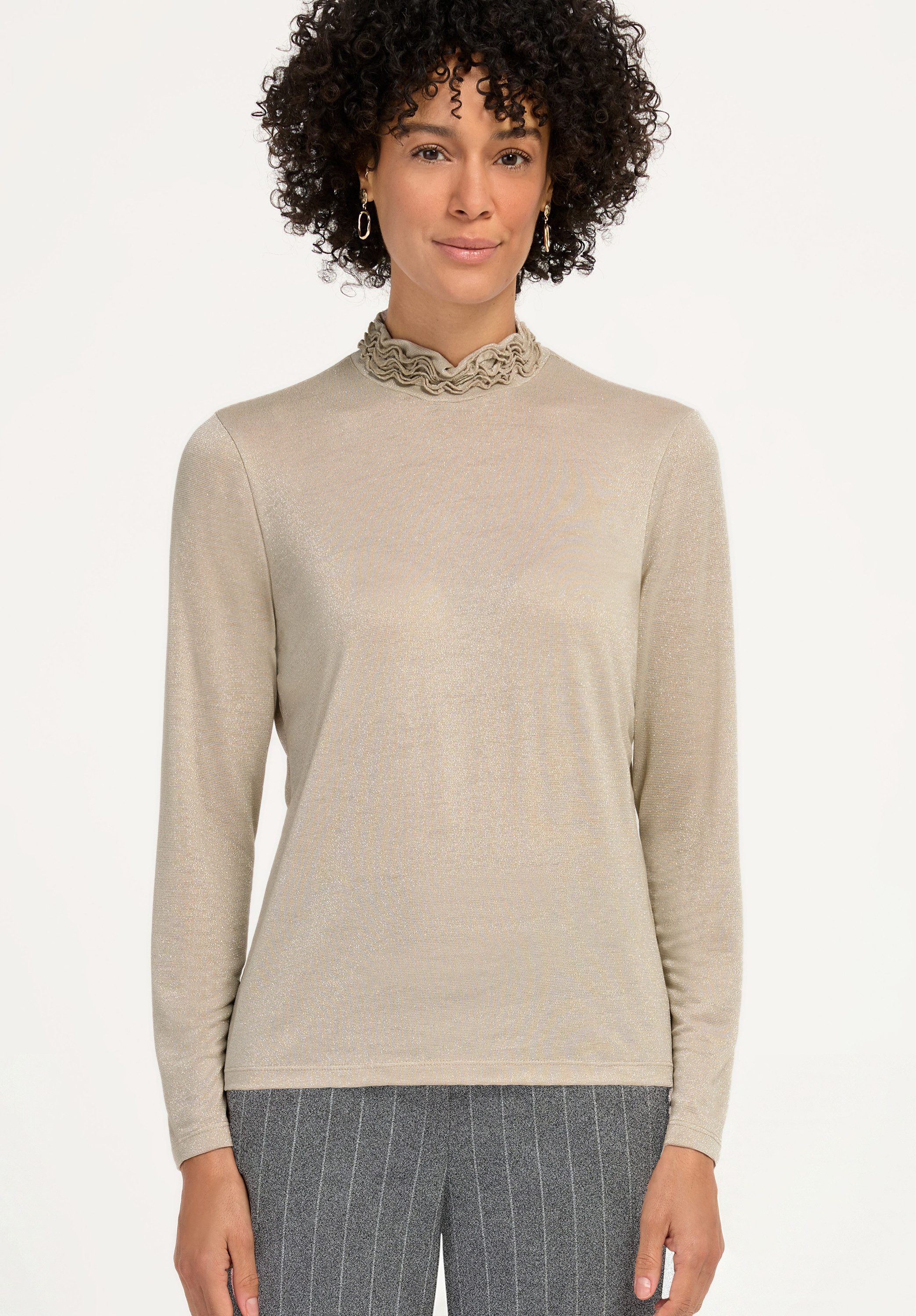 bianca Langarmshirt GRETA mit edlem Schimmer
