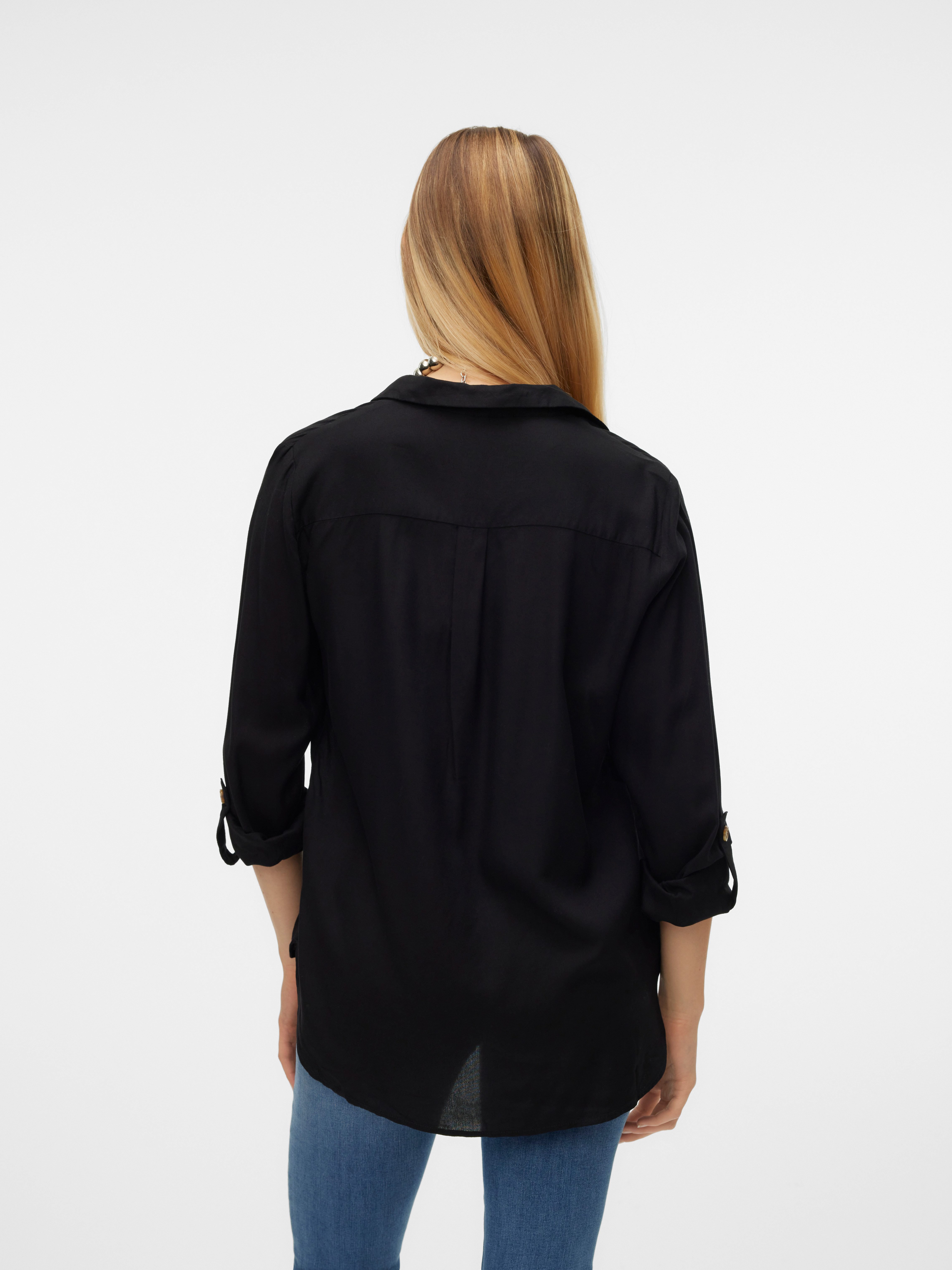 Vero Moda Hemdbluse VMBUMPY L/S SHIRT NEW WVN GA NOOS Viskose, regular fit