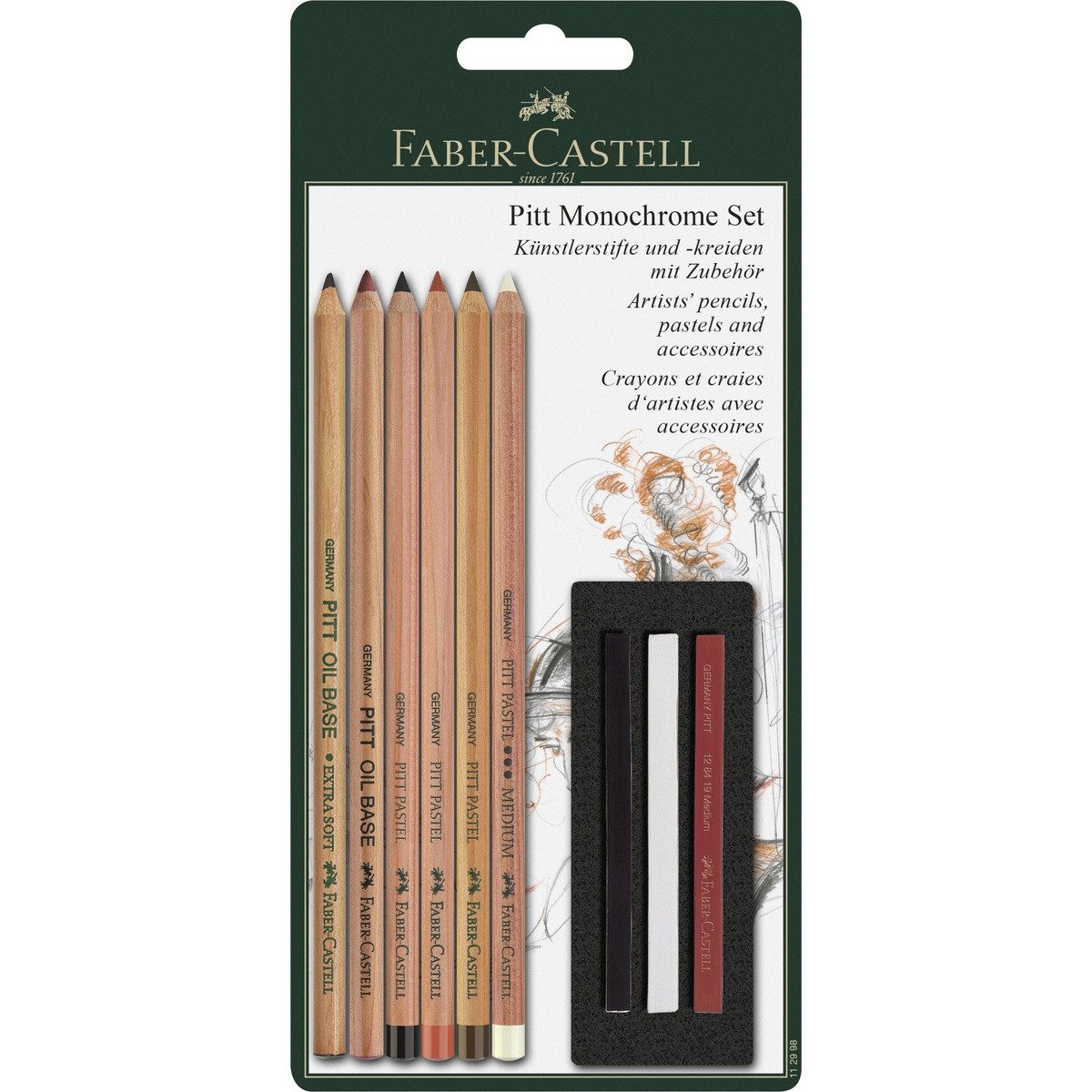 Faber-Castell Künstlerstift FABER-CASTELL Künstlerstifte Pitt Monochrome Set