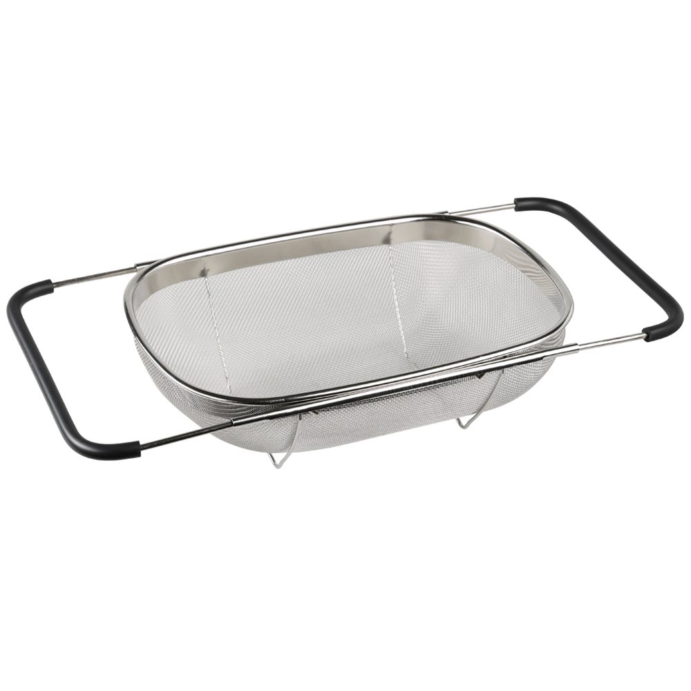 KESPER® Küchensieb Spülbeckensieb, Edelstahl, Edelstahl, (1-St), ausziehbar von 36,5 bis 55cm
