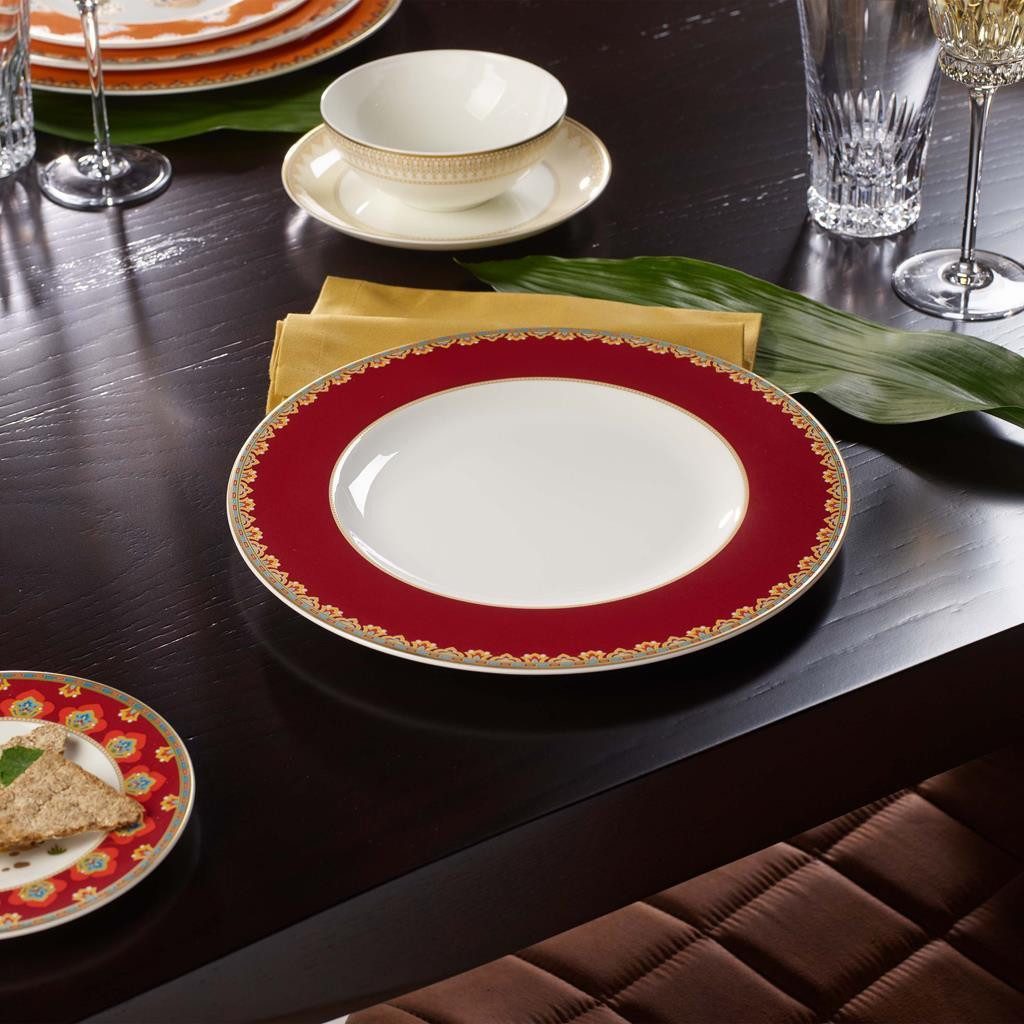 Villeroy & Boch Speiseteller Samarkand Rubin Speiseteller ø 27,7 cm 6er Set, (6 St)