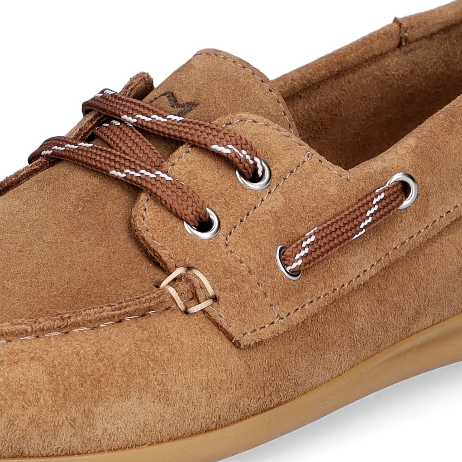 MIDS MELVA Damen Schnürschuh braun aus Velourleder, Loafer im Mokassin-Stil mit Lederfutter – Bild 5 von 5