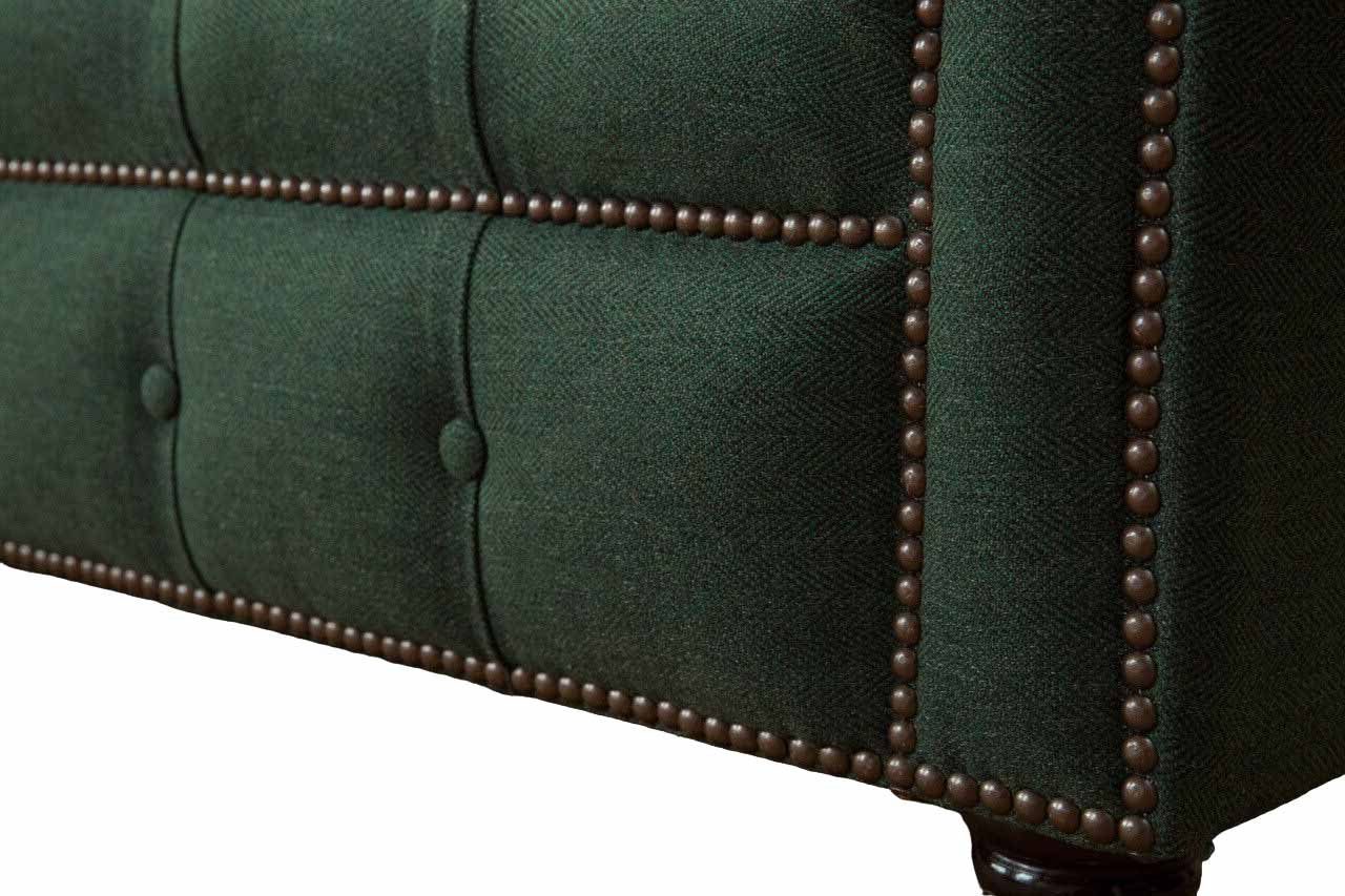 Sofa JVmoebel Dreisitzer Sofas Wohnzimmer Chesterfield-Sofa, Design Klassisch Textil Chesterfield