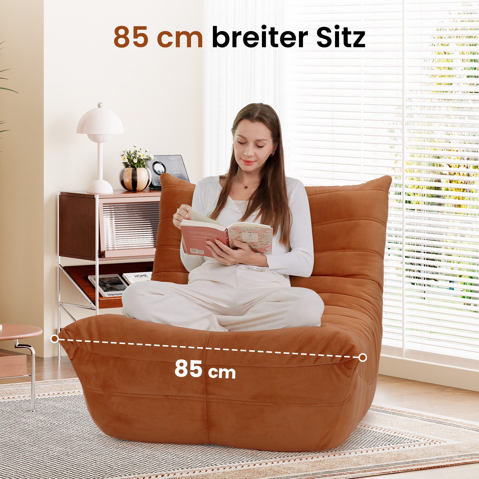 OUNUO Sofa Lounge-Sofa mit Memory-Schaum für kleine Räume