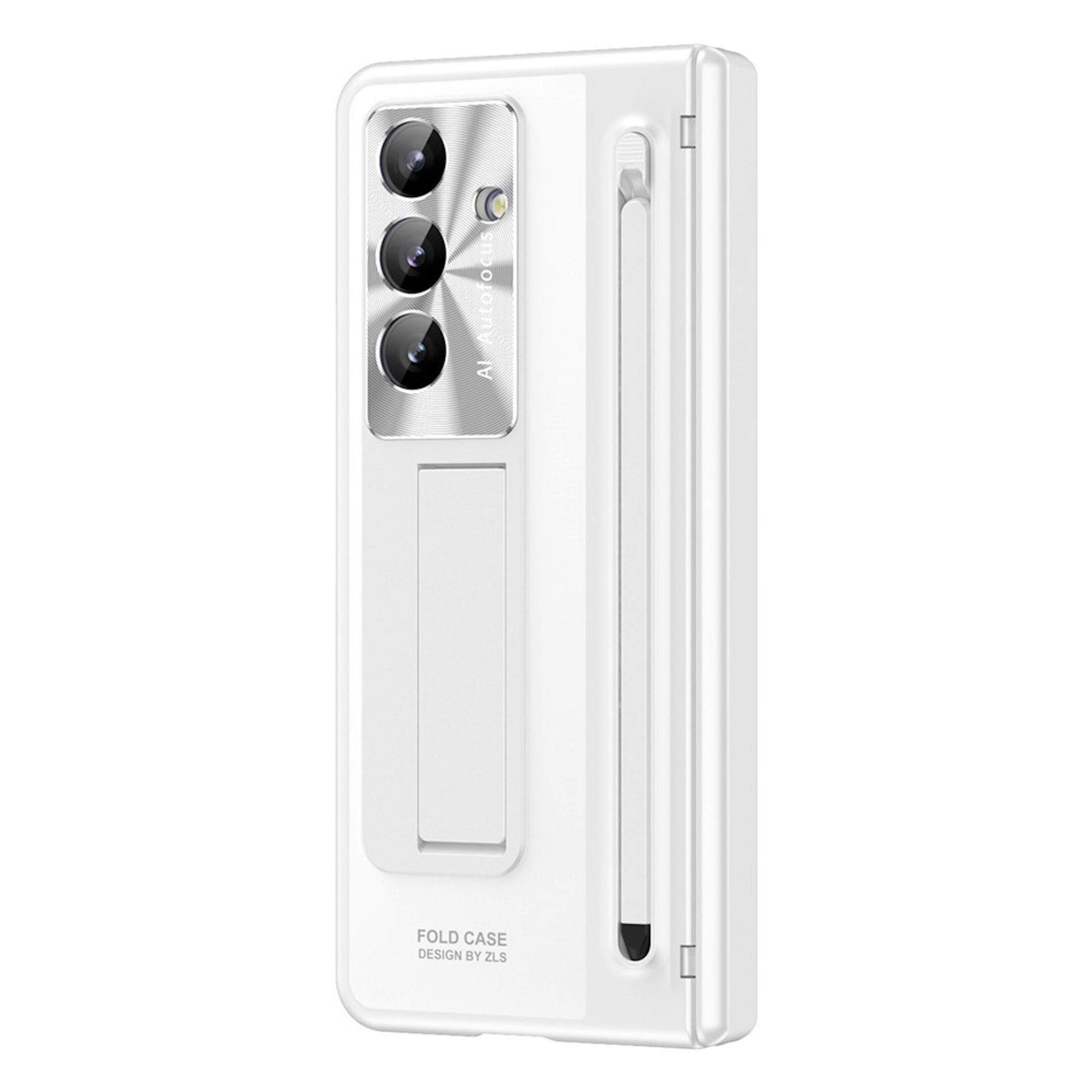 Wigento Handyhülle + 9H Schutzglas + Stift Samsung Galaxy Z Fold8 Ultra Scharnier Silber 8,00 Zoll, Scharnier Schutz, Standfunktion, Stifthalter