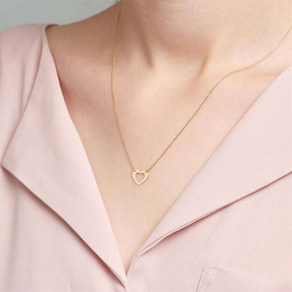 Unique Goldkette Damenkette Herz von Unique aus 9-karätigem Gold