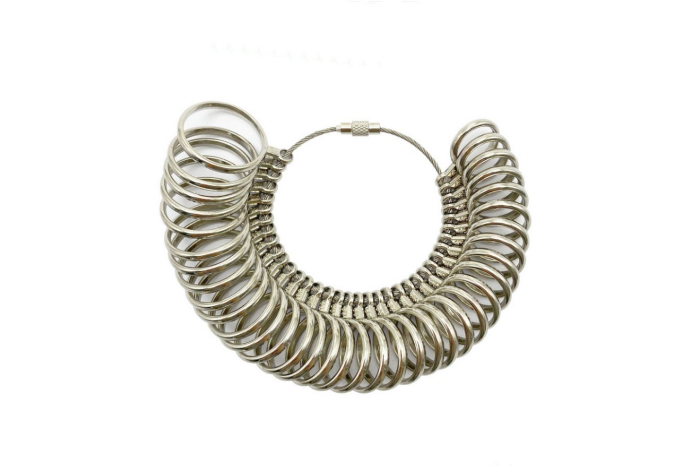 Meeye Ringmaß Ringgrößenmesser,Schnelle und einfache Messung der Ringgröße, Ringgrößen 41–76, EU-Standard, abnehmbares Design, gut lesbare Skala