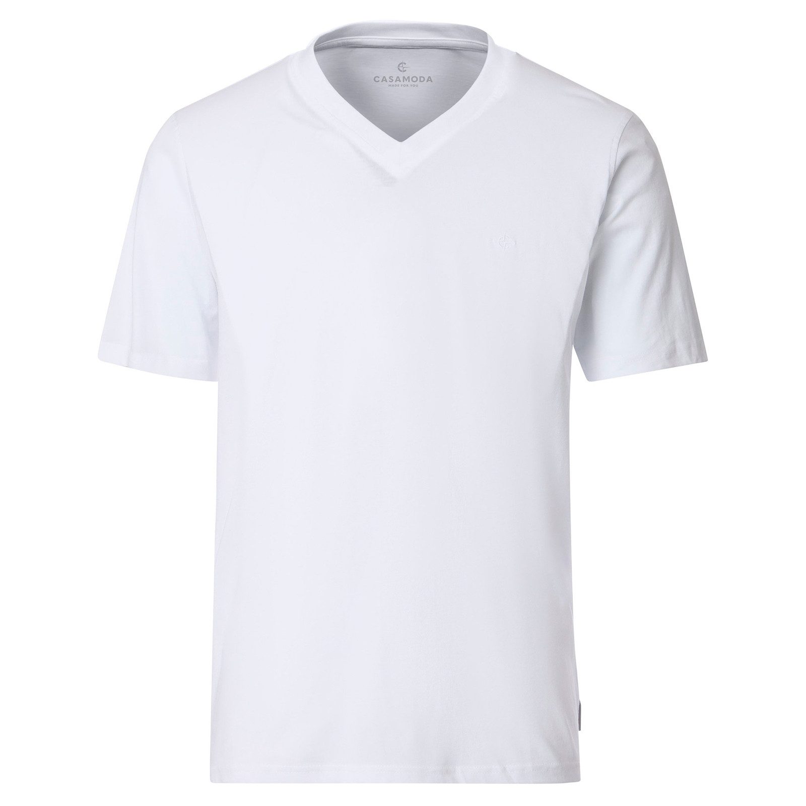 CASAMODA V-Shirt CasaModa Doppelpack V-Neck T-Shirts weiß Übergröße