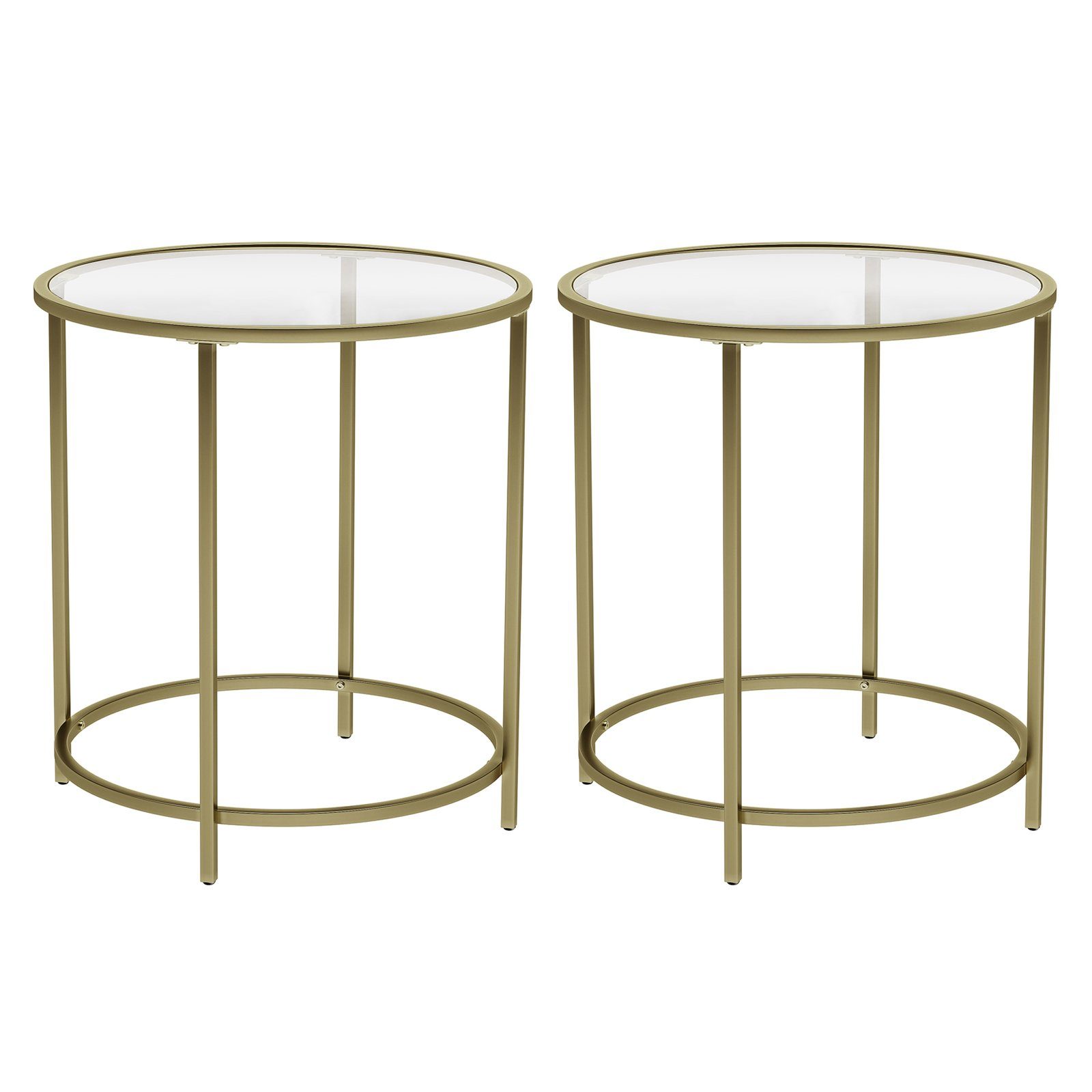 VASAGLE Beistelltisch (2-set), kleiner Glastisch, robustes Hartglas, Ø 50x günstig online kaufen