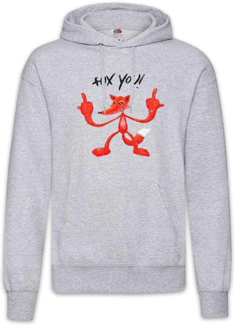 Urban Backwoods Hoodie Fox You Herren Hoodie Fuchs Fox Geek Nerd FCK Games Games Gaming (1-tlg) Computer Science Scientist Dark