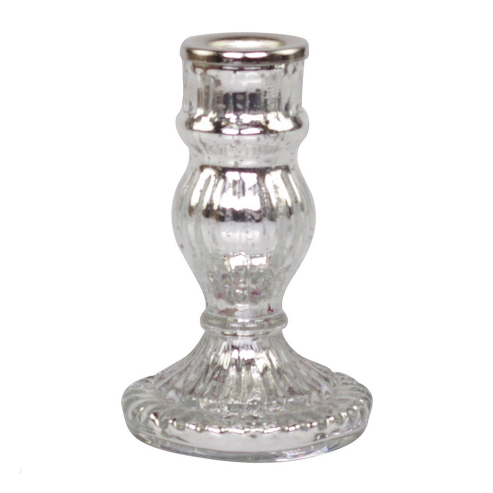 Chic Antique Teelichthalter Kerzenhalter ELLA silber antik aus Glas Bauernsilber shabby chic Kerzenständer. € 7,95