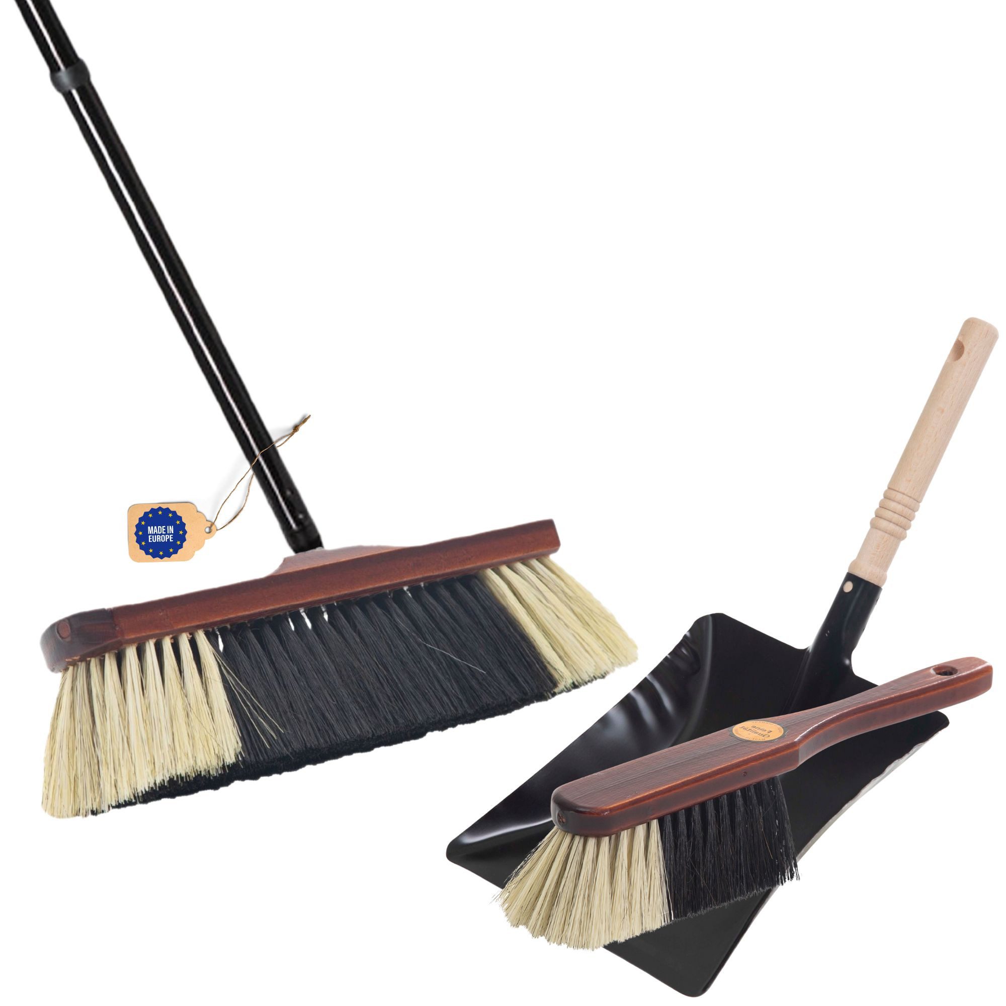 Novaliv Метла для пыли - (1-St), Веникиkopf mit Stiel und Handfeger mit Kehrschaufel