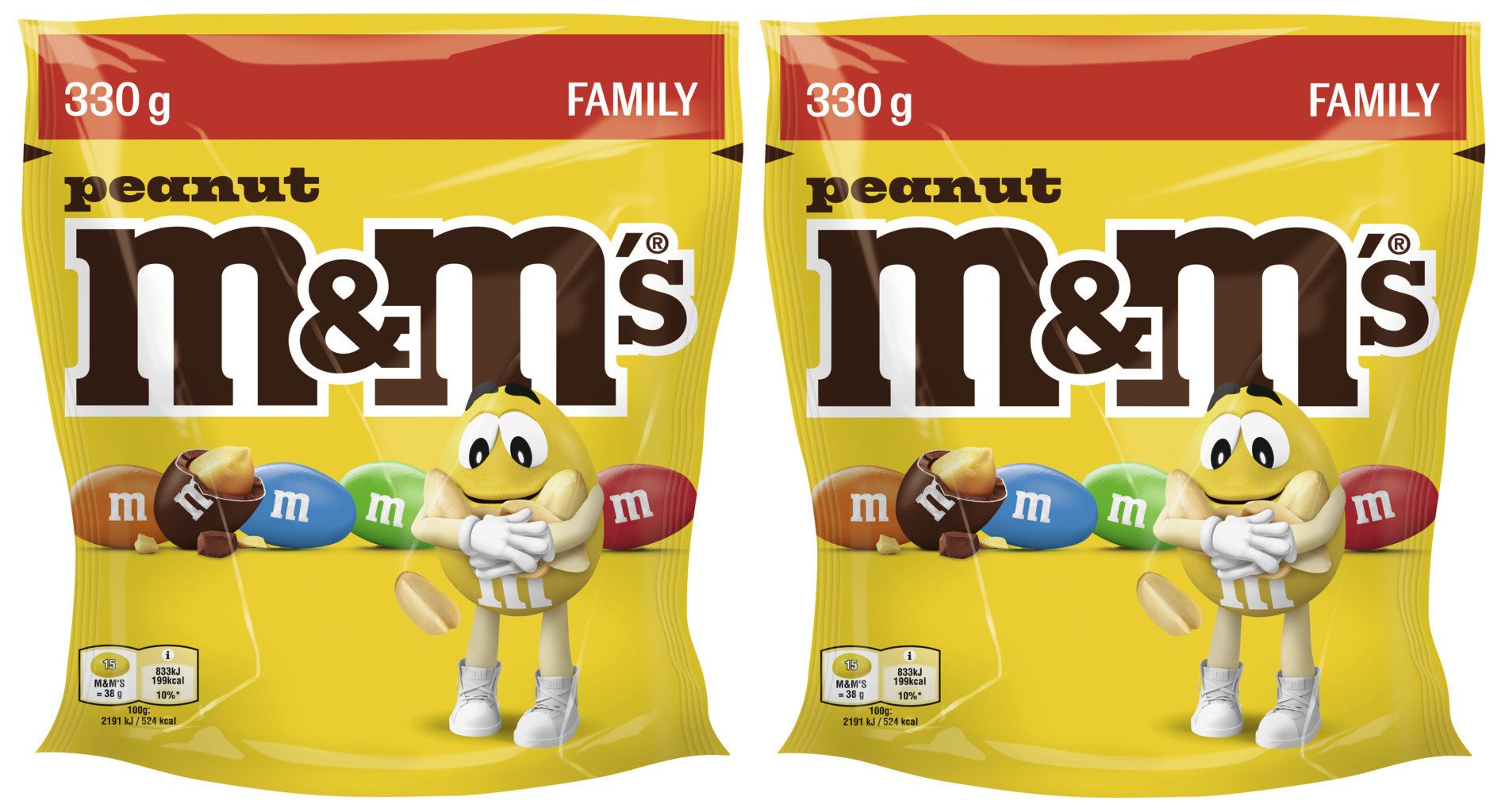M&M's Süßigkeit M&M'S Peanut 2x 330g (660g)