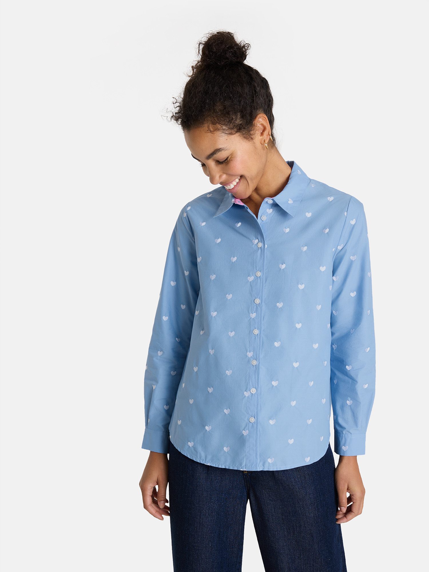 Lieblingsstück Hemdbluse RadunaL mit verspielter Stickerei